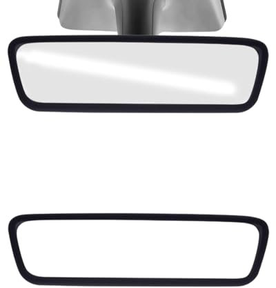 KGDUYC 1 Stück Rückspiegel Silikon-Autospiegelabdeckung, Rückspiegel-Zubehör, Autospiegel-Schutzrahmen, Silikon-Autospiegelrahmen, Autozubehör (Schwarz)