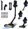 Saaf G90 Aspirateur balai avec fonction serpillère - Set de 8 pièces avec manche pliable - 26 500 Pa - Aspirateur sans sac - Sans fil - Noir (200 W)