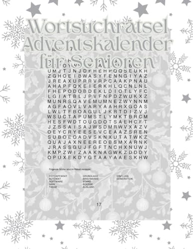 Wortsuchrätsel Adventskalender für Senioren: Der Rätsel Weihnachtskalender für clevere Omas und Opas