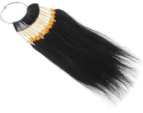 IWOWHERO Real Human Hair Color Test Kit with Gold Buckles for Salon and Home Use Soft Authentic Hair for Dye Practice for Precise Color Sampling