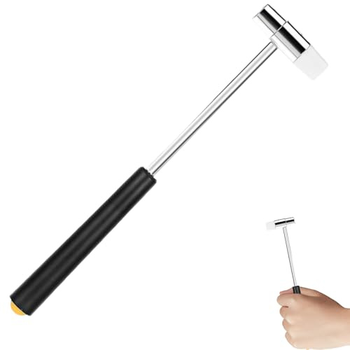 Dual Head Small Hammer, Mallet Hammer with Plastic & Metal Double Faces for Jewelry Making, Watch Repair, Handcrafts, DIY Projects, Woodworking, Musical Instrument Maintenance