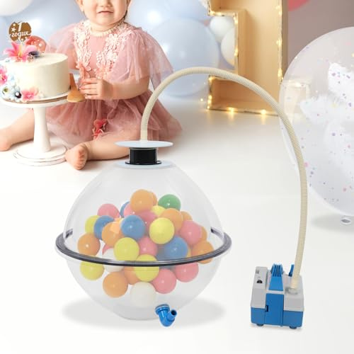 MIIWWOWO Balloon Stuffing Tool for Party Birthday Decoration, Balloon Filling Machine Kit with Air Pump & Ball Expander & Multi-size Balloons, DIY Balloon Filler for Stuffing Plush Toy/Bouquets/Gifts