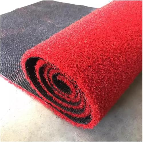 Césped sintético para paisajes, césped artificial realista, 1,18 pulgadas de altura hierba falsa perro césped alfombra para jardín césped paisaje (color: rosso, tamaño: 47,2 x 197 pulgadas)