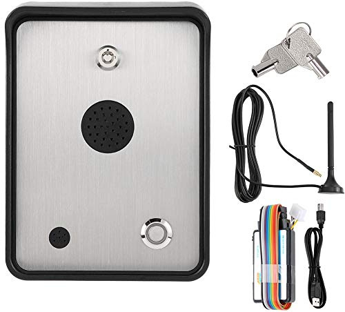 DAN&DRE GSM Audio Intercom Access Controller Dual Relay Output Rainproof Design for Single House Door and Gate Opener with Lock Stainless Steel Panel