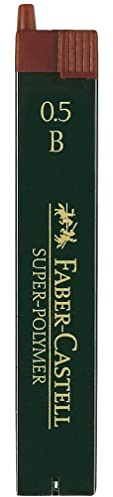Faber-Castell 120501 B schwarz Mine – Minen (B, schwarz, 0,5 mm, Faber-Castell Perfect Pencil II, Perfect Pencil III, Box, 12 Stück (S))
