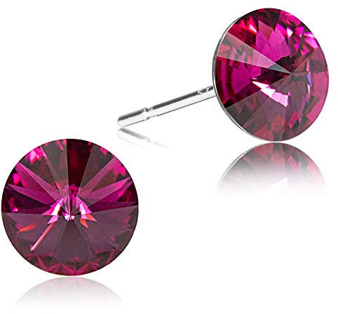 LUISIA® Ohrstecker mit Kristallen von Swarovski® - 6 mm - Pink
