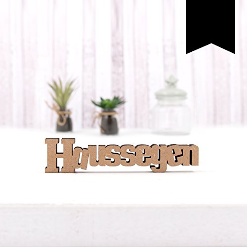 Kleinlaut 3D-Schriftzug Haussegen in Größe: 10 x 2,2 cm - Dekobuchstaben - 32 Farben zur Wahl - Schwarz