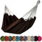 BB Sport Hängematte XL 220 x 170 cm max. Belastbarkeit 250 kg Tragetasche 1-2 Personen Camping Garten Balkon Terasse Wetterfest, Farbe:Chocolate