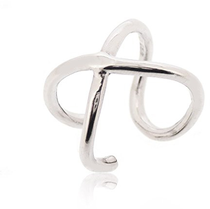 Sovats Damen X Kreuz Stulpe-Ohrring 925 Sterlingsilber