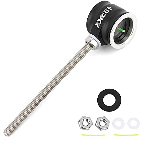 SHARROW Recurvebogen Sight Pin Recurve Bogen Visier Scope 0.5/0.75/1.0 Optical Fiber Sight Scope Pin Bogenvisier Jagdvisier für Bogensport Zubehör LH/RH (1.0, Schwarz)
