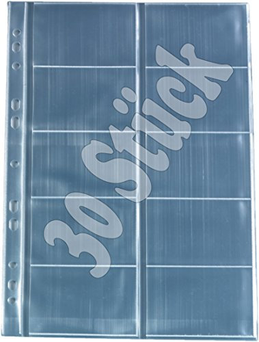 Herlitz Visitenkartenhülle A4, glasklar (30 Stück, 10 Fächer, PP-Folie, seitlicher Zugriff, Business Card Holder für Erwachsene im Berufsleben)