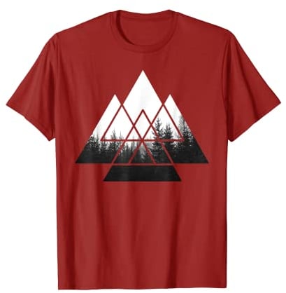 IN THE FOREST Wald Natur Motiv geometrisch Minimalismus T-Shirt
