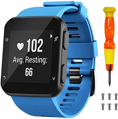 NotoCity pour Garmin Forerunner 35 Strap/Garmin Approach S10 Bracelet de montre de remplacement en silicone souple Forerunner 35/Approach S10 Montre de golf (Azur)