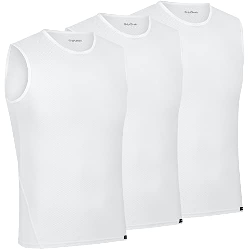 GripGrab Ultralight 1 and 3 Pack Sleeveless Base Layer Mesh Summer Cycling Undershirt Anti Odor Lightweight Vest