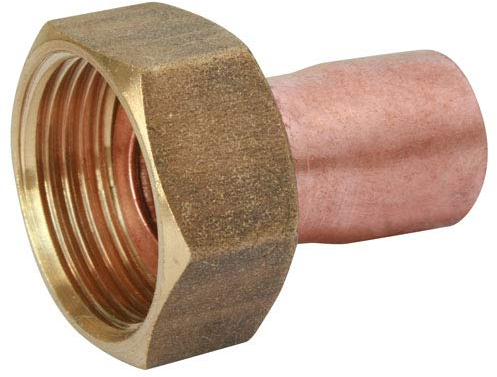SOMATHERM FOR YOU, Raccord cuivre à souder droit Ø14 avec écrou tournant 12/17 pour plomberie, idéal pour réseaux d'eau sanitaire et chauffage, conforme aux normes en vigueur