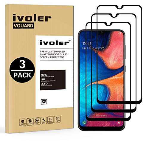 VGUARD [3 Stücke] Schutzfolie für Samsung Galaxy A20e / A20 e, [Volle Bedeckung] Schutzglas Folie Hartglas Gehärtetem Glas für Samsung Galaxy A20e / A20 e