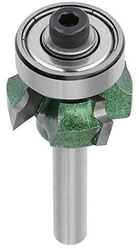 R1/R2/R3 Woodworking Milling Cutter 4 Teeth Trimming Cutter Edge Trimmer Router Bit Tungsten Steel for Trimming After Edge Banding(1/4 R2)