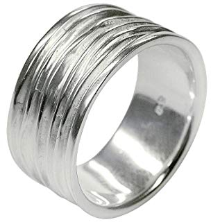 SILBERMOOS XL XXL Ringe in großen Größen Ring Damenring Herrenring Partnerring Bandring glänzend matt breit Sterling Silber 925 Größe 64, 66, 68, 70, Größe:64
