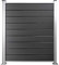 HORI® Design WPC Sichtschutz Komplettset | Stecksystem | Zaun | Garten | Gartenzaun | Lamellenzaun | Windschutz | Zaunelemente 7,16 m I zum Einbetonieren I Anthrazit