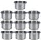 Garneck Pack of 10 Car Built-In Cup Holders, Stainless Steel Cup Holders, Drink Insert, Cup Holder for Furniture, Sofa, Poker Table, Car, Boat, Marine Rv