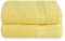 GLAMBURG Baumwolle 2er-Pack Oversized Badetuch-Set 70 x 140 cm, große Badetücher, Ultra saugfähig, kompakt, schnell trocknendes und leichtes Handtuch — Gelb