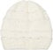 styleBREAKER Damen Strick Wintermütze mit Pailletten, Öffnung für Pferdeschwanz und Thermo-Fleece Futter, Beanie Mütze 04024177, Farbe:Creme-Beige