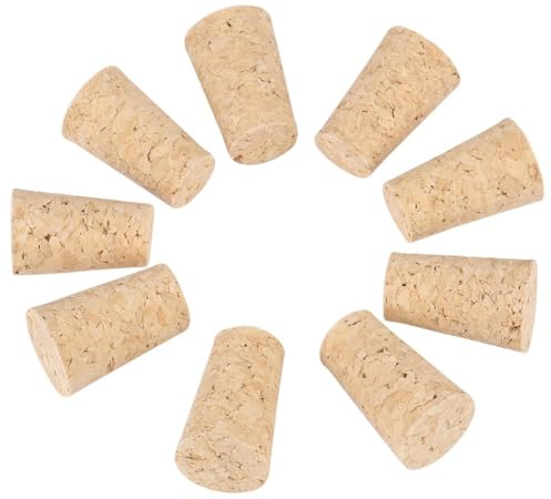 10 Stück Weinstopfen aus Holz, 2 Größen, weiche, konische Korkstopfen, Ersatzkorken, Weinflaschenverschluss, Ersatzkorken für Wein- und Bierflaschen, 22 x 17 x 35 mm