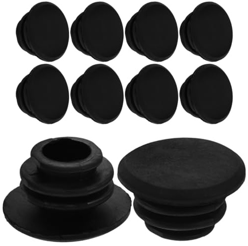 Garneck Bike Handlebar Bar End Plugs Rubber 22mm for Mountain Bikes | Road Bikes, Mountain Bikes, Easy Install, Protects Rod and Handle, 10 pack