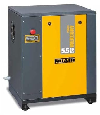 Nuair - Compresseur entraînement courroie sur châssis 7,5CV 5,5kW 400V Triphasé 13 bar - MERCURY TRONIC 5.5/13