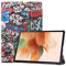 FTRONGRT Coque pour Samsung Galaxy Tab S7 FE Coque Housse Étui,Ultra-Mince et avec Support Coque Protection pour Samsung Galaxy Tab S7 FE -Graffiti