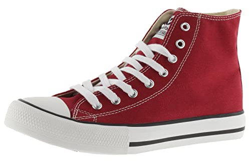 victoria Botín Unisex Tribu Lona & Puntera De Goma 106500 para Niños Carmin 27