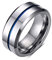Bishilin Wolframcarbid Ring Männer, Silber Ring Personalisiert Bandring 8MM Hochglanzpoliert Freundschaftsring Paterring mit Gravur für Herren Größe 55 (17.5)