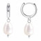 ORAZIO Perlen Tropfen Dangle Ohrringe für Frauen Sterling Silber 925 Ohrringe Creolen mit Barock Süßwasser Perle Ohrringe Rosegold Feiner Hängend Perlen Schmuck Damen