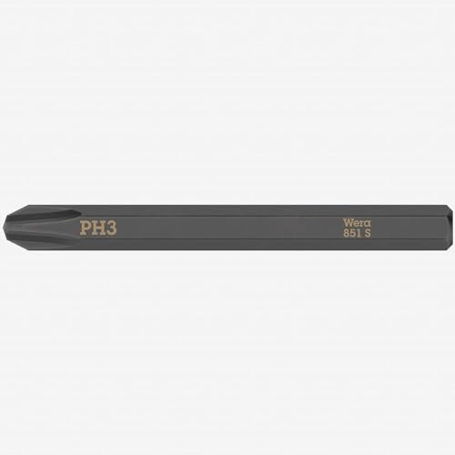 Bit 851 S PH 3 x 70 mm 1/4 ″ PH 3 Länge 70 mm 5 pièces