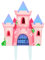 Culpitt Prinzessin Castle Kuchendekoration, 3 Schichten Blütenpaste, Kuchendekoration, bunte rosa lebensmittelechte Topper für Mädchen Geburtstag, 165 x 230 mm
