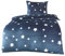 BaSaTex Winter Plüsch Bettwäsche Set Sterne Nicky-Teddy Cashmere-Touch | 135x200 155x220 + 80x80 Kissenbezug | Größe: 135x200 | Farbe: Blau
