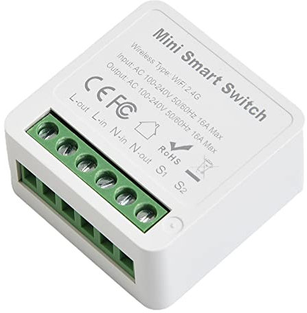 ZYNCUE para TUYA - Interruptor inteligente Wifi Smart DIY Breaker Module Mini Pass-Through Box Pass-Through, compatible con 1 o 2 vías