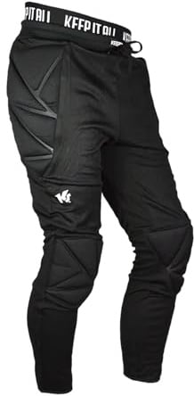 KEEPERsport - gepolsterte Profi Torwarthose - für Erwachsene und Kinder - Torwartkleidung für Training und Spiel - Größe 128-XXL - Farbe schwarz
