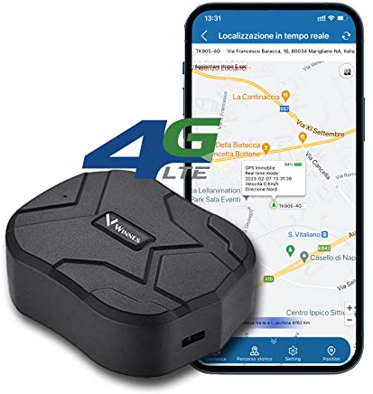 4G Rastreador GPS Profesional con Tecnología,Localizador GPS para Coche Bote,Maquinaria y Camiones con Alerta Antirrobo Impermeable,posicionamiento en tiempo real,Geocercas con App/Web TK905B-10000mAh