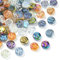 UR URLIFEHALL Lot de 100 perles rondes et plates en verre avec lettres de l'alphabet pour la fabrication de bijoux, loisirs créatifs, bracelets mélangés aléatoires