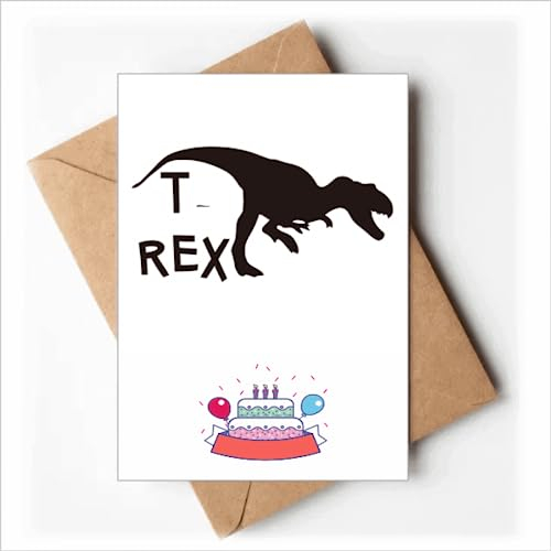 Tarjetas de felicitación de cumpleaños, diseño de dinosaurio, carnívoro, caza, en blanco