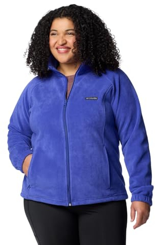 Columbia Womens Benton Springs Full Zip Fleece Jacket, Clematis Blue, 3X