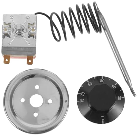 GLEAVI 16A Capillary Tube Mechanical Thermostat 30-75°C for Gas Oven Fryer Temperature Control Replacement Switch