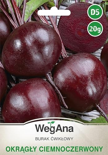 WegAna Runde Dunkelrot Rote Beete Samen 20 g, Robuste Gemüsesamen, Gemüse Samen, Samen Anzucht