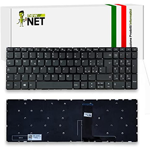 new net - Tastiera Compatibile con Notebook Lenovo V15-ADA (Type 82C7), V15-IIL (Type 82C5), V15-IKB (Type 81YD) [Senza Frame - Colore Tasti Nero - Italiana]