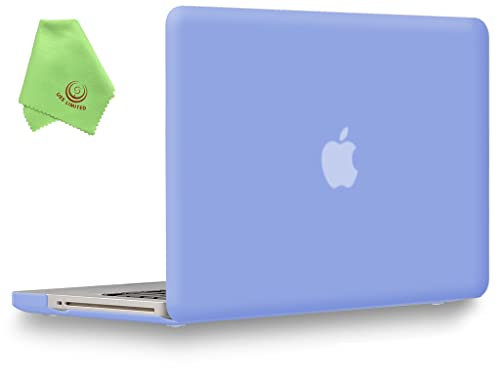 UESWILL Compatible with 2008-2012 MacBook Pro 13 inch Case Model A1278, with CD-ROM, Smooth Matte Hard Shell Case Cover + Microfibre Cleaning Cloth, Serenity Blue