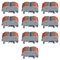 A2ZWORLD 10 pcs Connettori Veloce da Guida DIN, Morsettiera Leva Cavo Connettore Bilaterale (3 Porte)