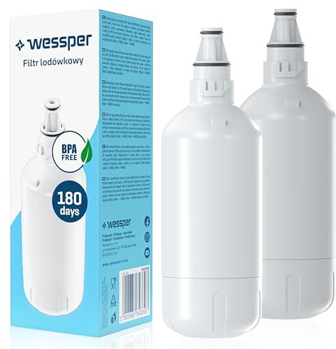 Wessper Wasserfilter für Kühlschrank, Wasserfilter Patronen Kompatibel mit Liebherr Kuehlschrank, Ersatz für Filter 7440002 7440000, Aktivkohlefilter BPA FREE - 2 Stück