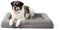 NANDOG Pet Gear Hundebett aus Memory-Schaum – orthopädisches Plüschkissen für bequemes Schlafen, waschbarer Bezug – ideal für Hunde mit Gelenkschmerzen, Arthritis (Grau, Groß)