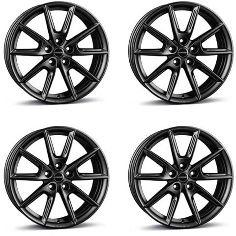 4x Borbet Felgen LX18 8x18 ET48 5x112 black matt kompatibel mit VW Beetle Caddy e-Golf Eos Golf ID.3 Jetta Passat Sharan Touran T